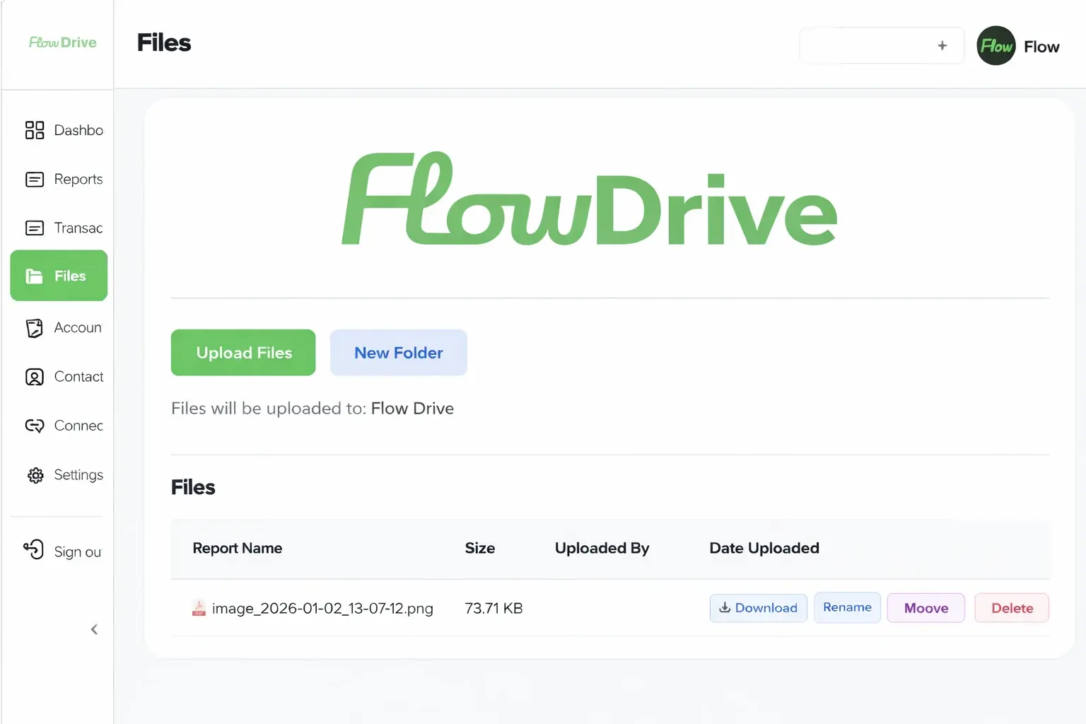 Flow Drive document workspace