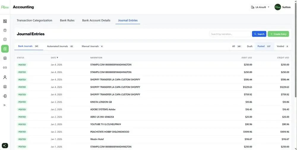Flow Keeping dashboard view