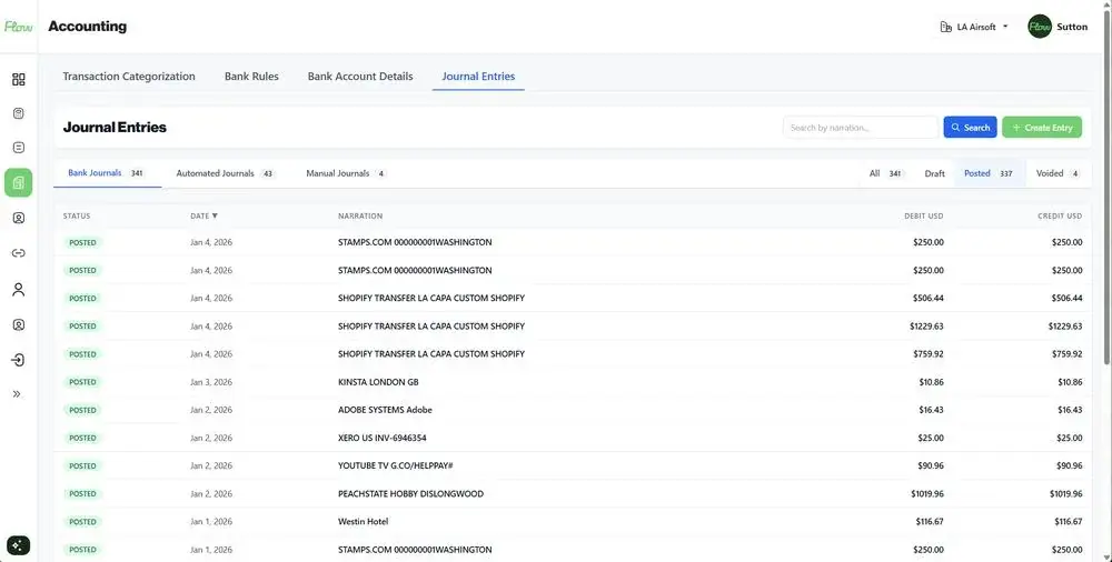 Flow Keeping dashboard view